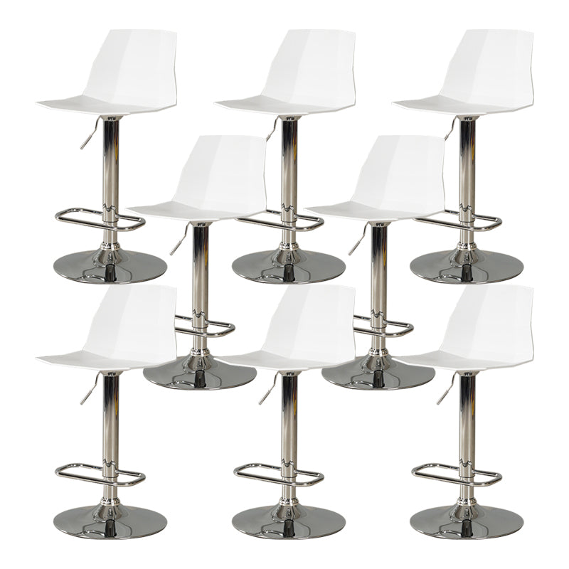Modern Plastic Low Back Counter Stool Plastic Furniture in Matte Finish