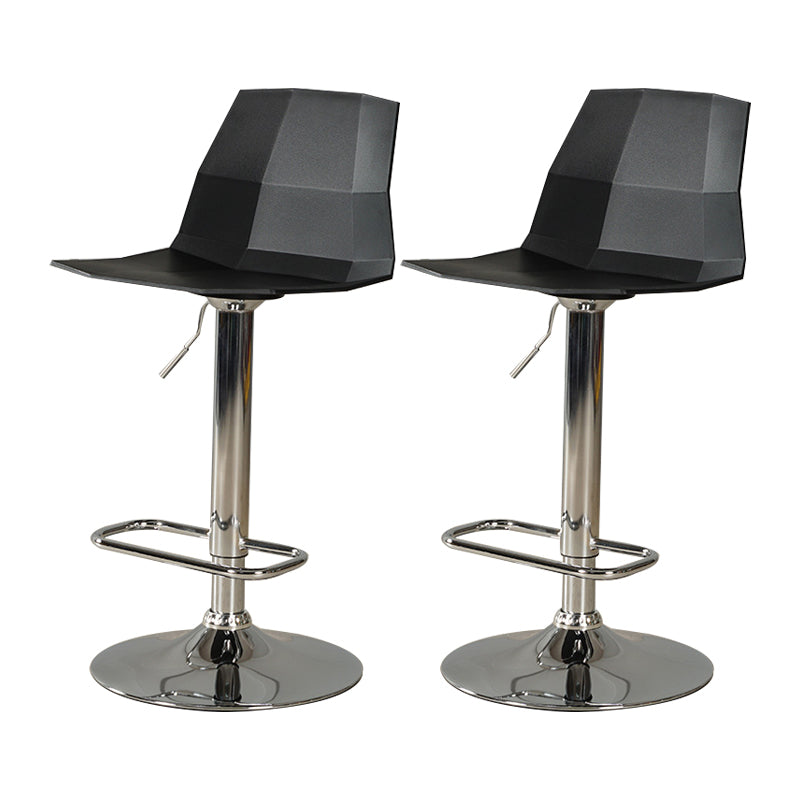 Modern Plastic Low Back Counter Stool Plastic Furniture in Matte Finish