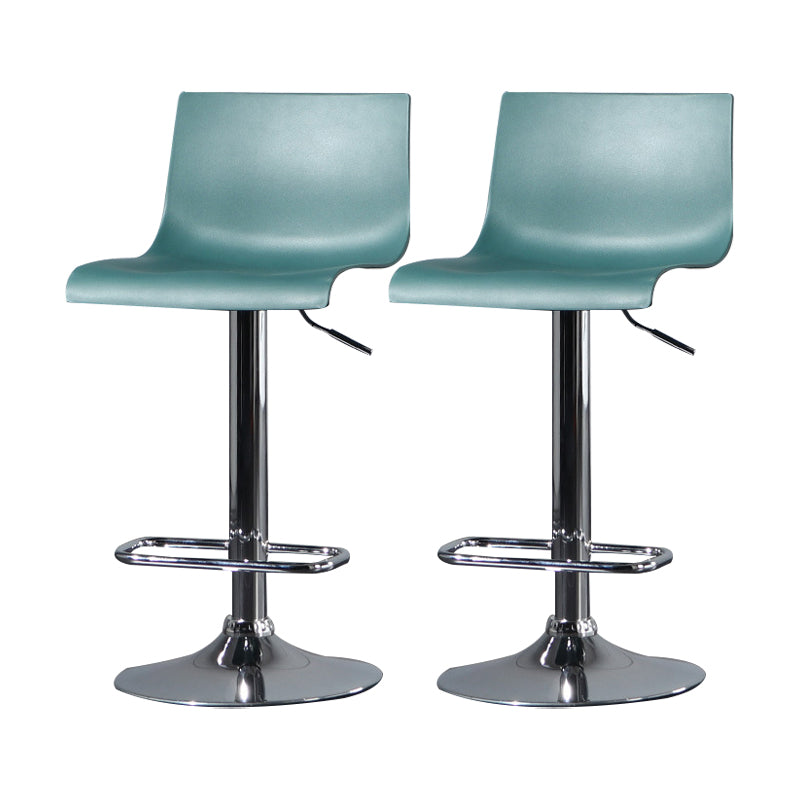 Modern Plastic Low Back Counter Stool Plastic Furniture in Matte Finish