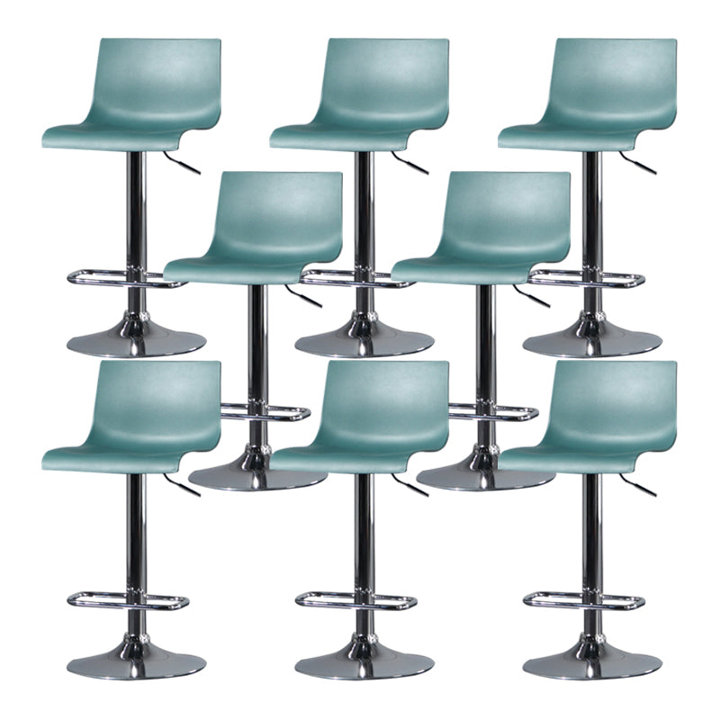 Modern Plastic Low Back Counter Stool Plastic Furniture in Matte Finish