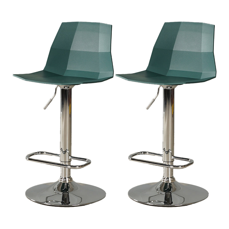 Modern Plastic Low Back Counter Stool Plastic Furniture in Matte Finish