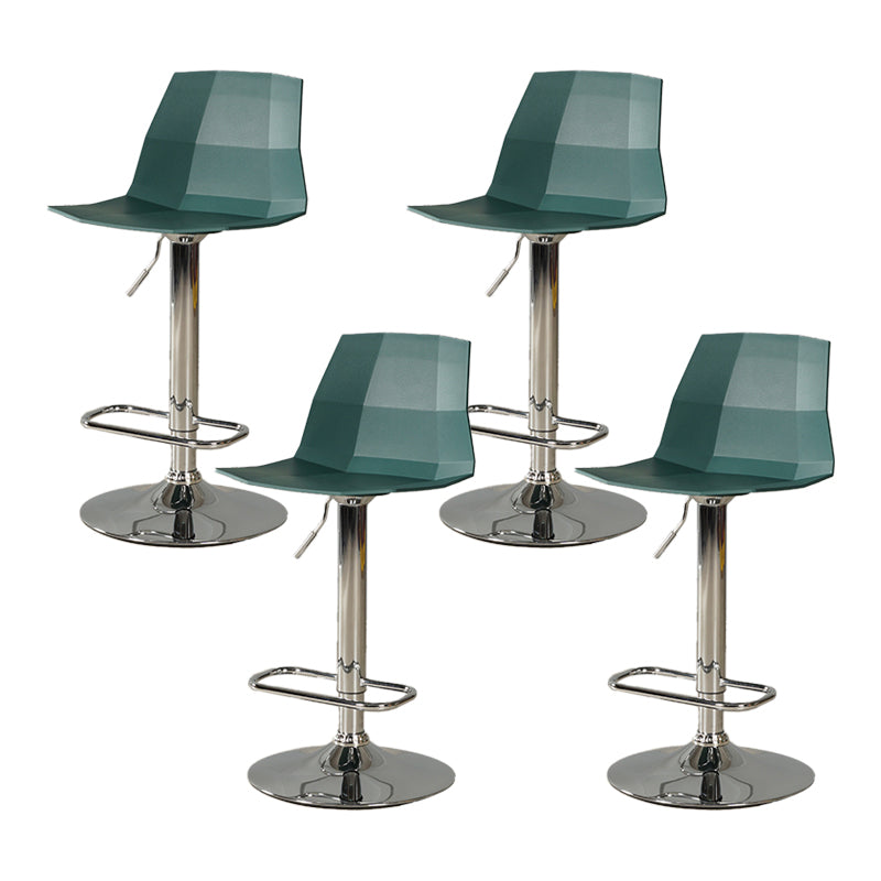 Modern Plastic Low Back Counter Stool Plastic Furniture in Matte Finish