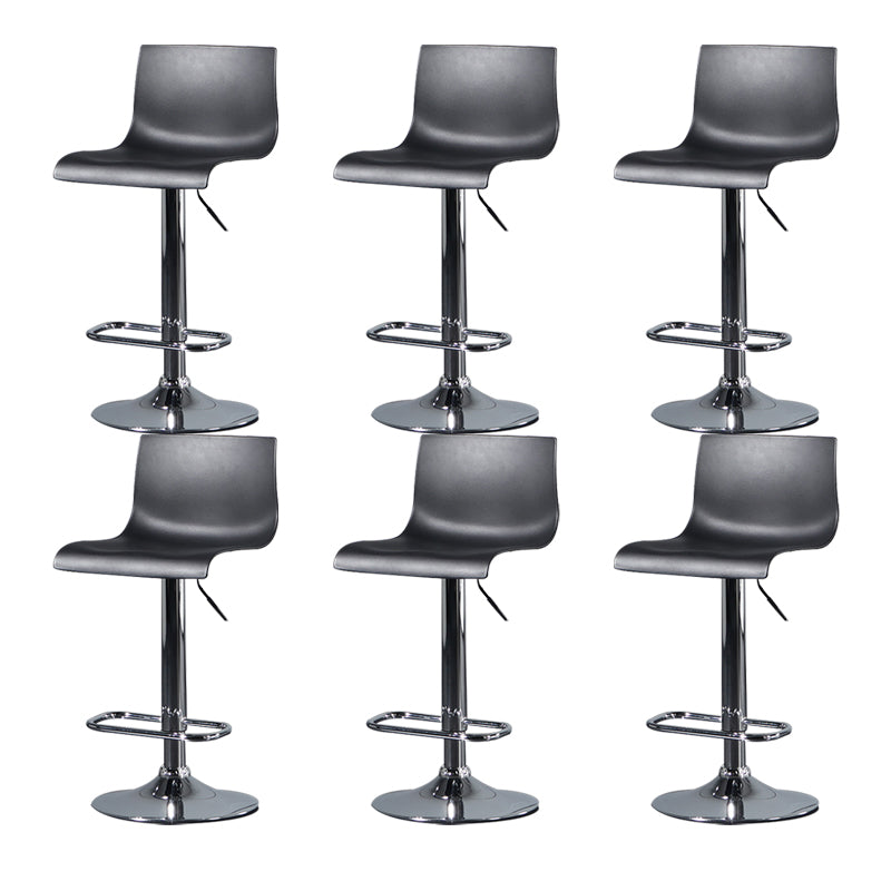 Modern Plastic Low Back Counter Stool Plastic Furniture in Matte Finish