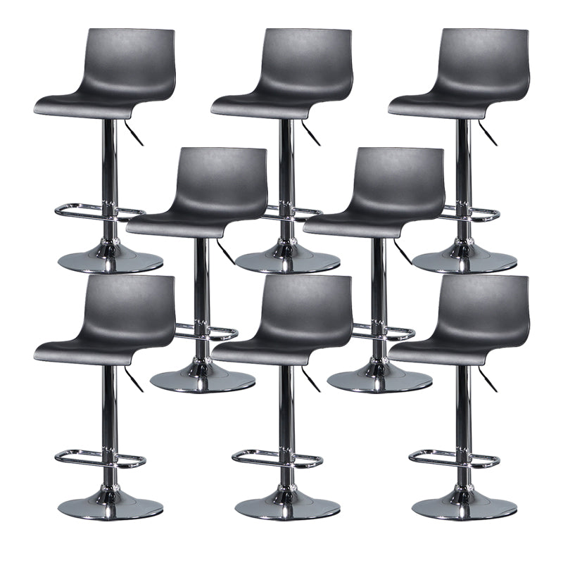 Modern Plastic Low Back Counter Stool Plastic Furniture in Matte Finish