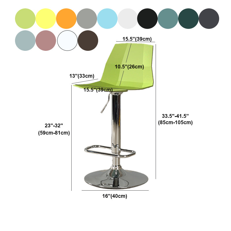 Modern Plastic Low Back Counter Stool Plastic Furniture in Matte Finish