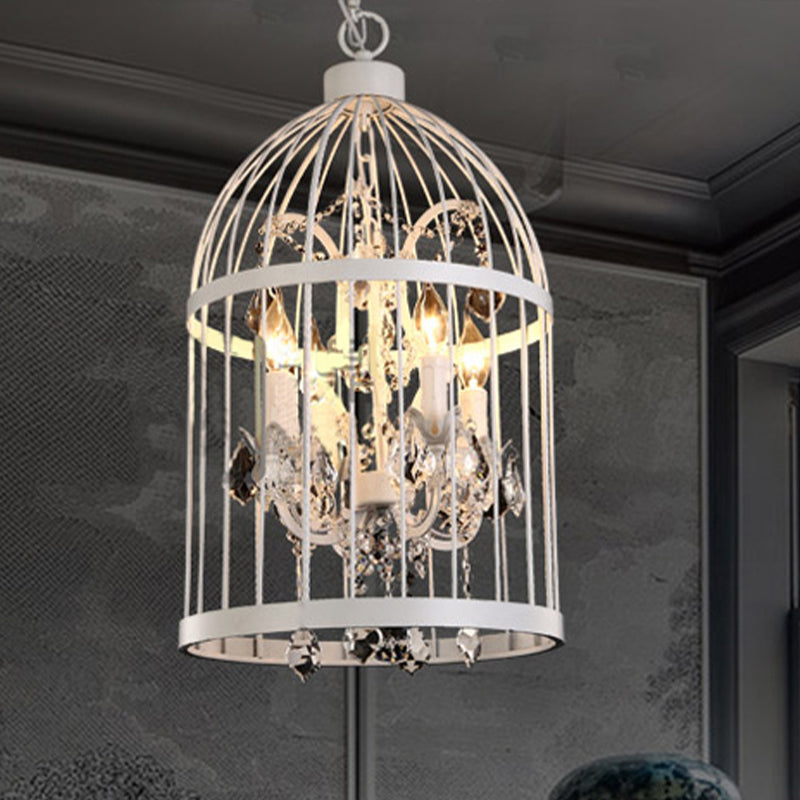 4 têtes Birdcage CHANDELIER ÉCLAINE