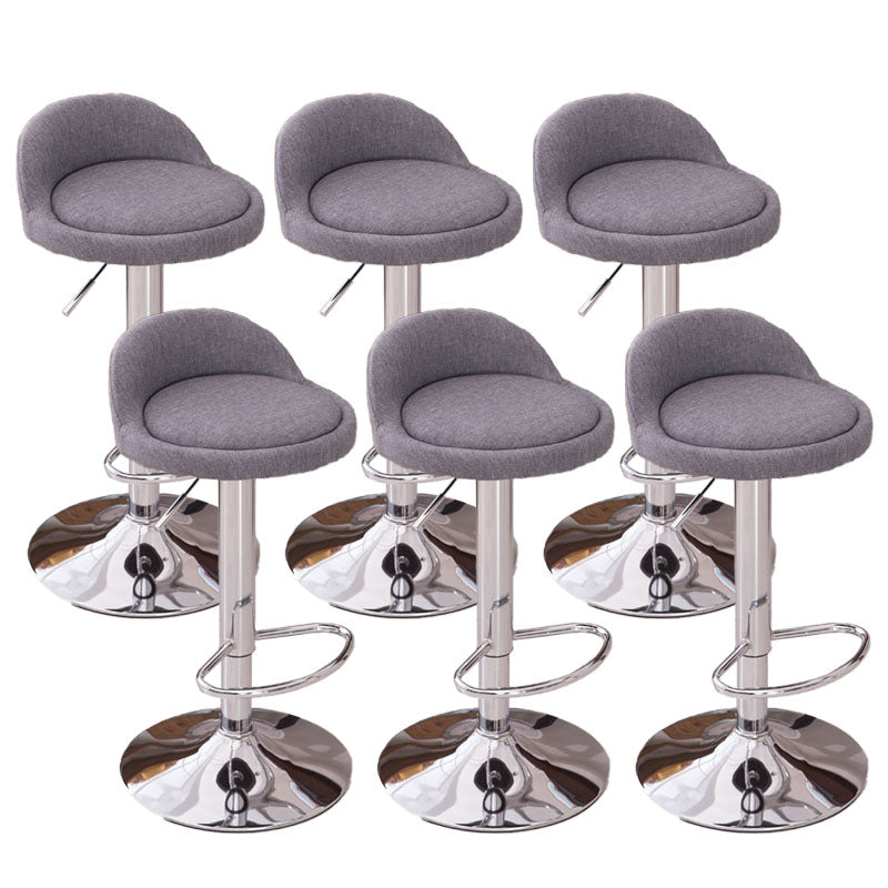 Modern Metal Barstool Faux Leather Upholstered Counter Stool in Matte Finish for Indoor