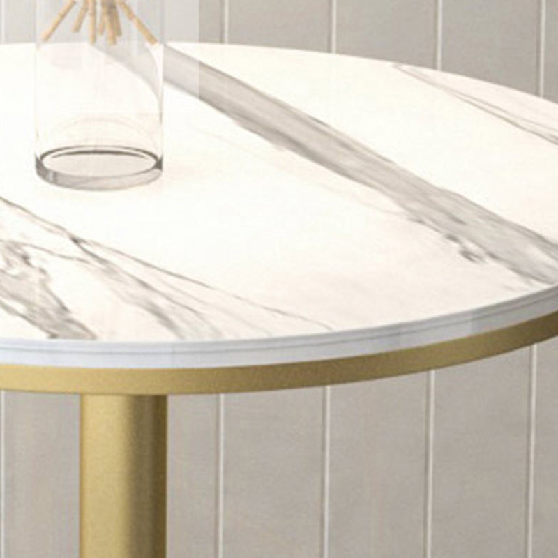 Glam Style Round Bar Table 41.34"H Stone Top Bar Dining Table