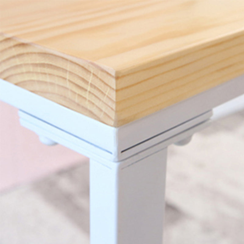 Industrial Style Bar Table Rectangle Solid Wood Bistro Bar Desk