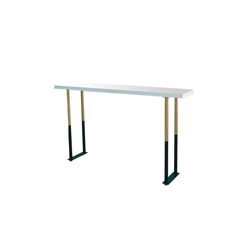 Glam Style Rectangle Bar Table Solid Wood Bar Dining Table for Home