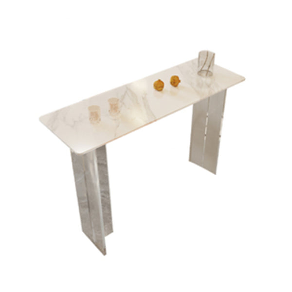 Contemporary Style Stone Bar Table Standard Height Bistro Pub Table