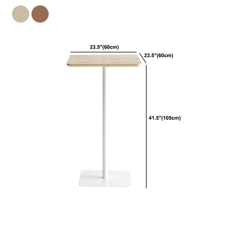 Industrial Bar Height Cocktail Table Pedestal Wood Bistro Bar Desk