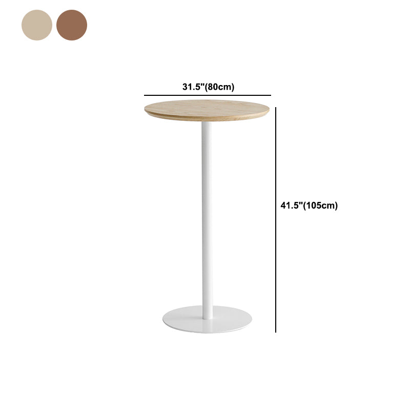 Industrial Bar Height Cocktail Table Pedestal Wood Bistro Bar Desk