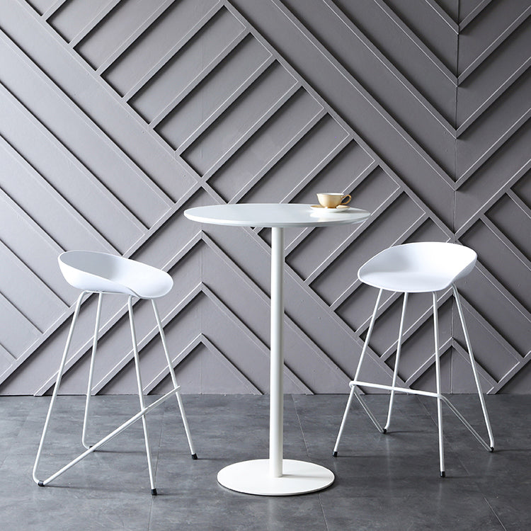 Industrial Solid Wood Bar Table Round Dining Table for Kitchen Living Room