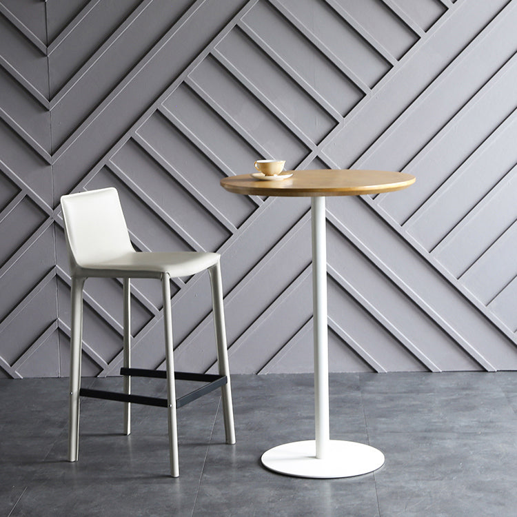 Industrial Solid Wood Bar Table Round Dining Table for Kitchen Living Room