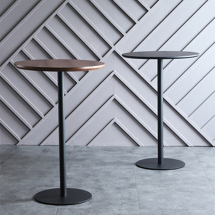 Industrial Solid Wood Bar Table Round Dining Table for Kitchen Living Room