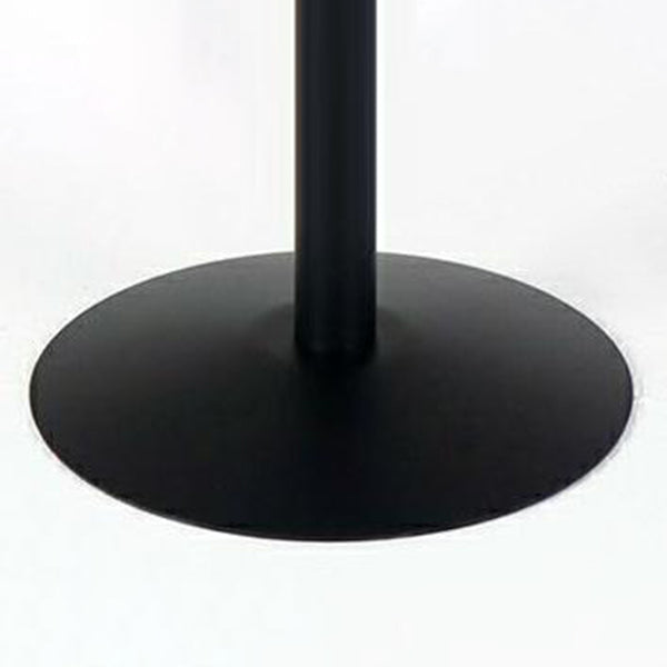 Round Wooden Pub Table Industrial Brown Bistro Bar Table with Metal Pedestal