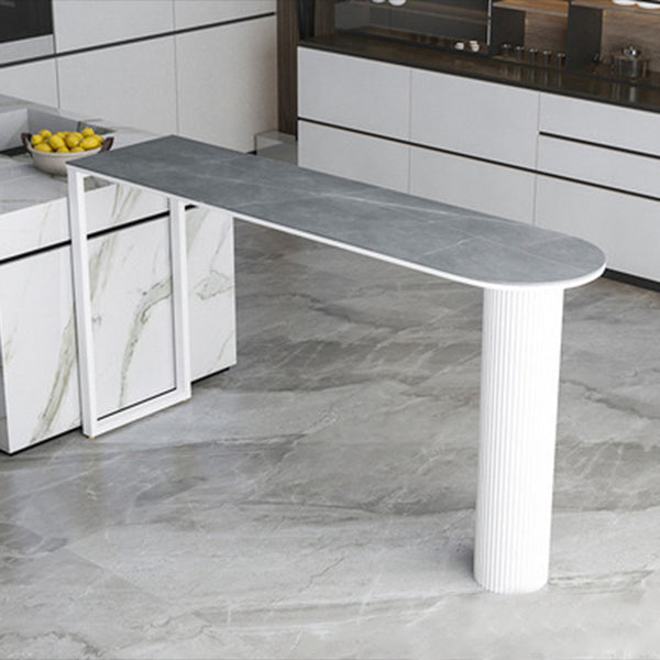 Specialty Pub Table Glam Double Pedestal Bar Height Bar Table for Living Room