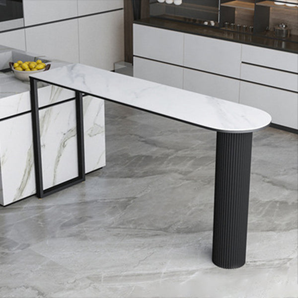 Specialty Pub Table Glam Double Pedestal Bar Height Bar Table for Living Room