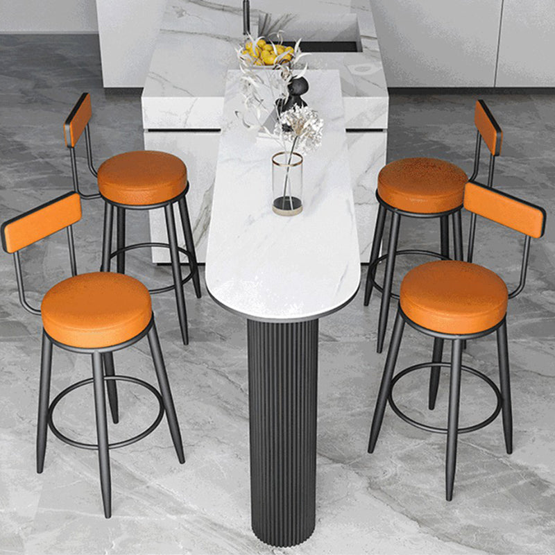 Specialty Pub Table Glam Double Pedestal Bar Height Bar Table for Living Room