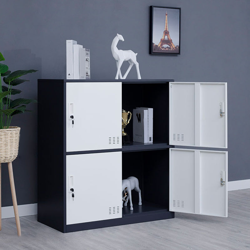 Metal Non-Hanging Armoire Modern Storage Cabinet with Hinged Doors