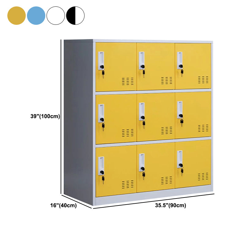 Metal Non-Hanging Armoire Modern Storage Cabinet with Hinged Doors