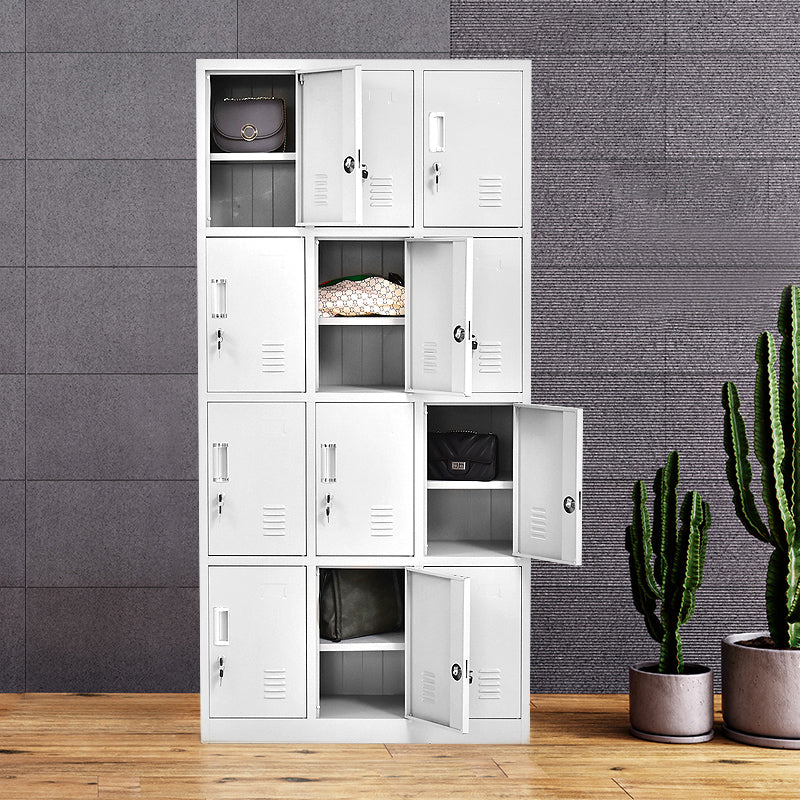 Contemporary White Wardrobe Cabinet Steel Wardrobe Armoire for Home