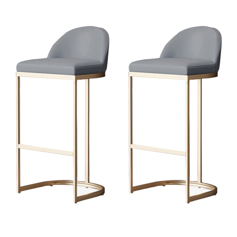 Glam Metal Bar Table Set 1/2/5 Pieces Rectangle Bar Table with High Stools