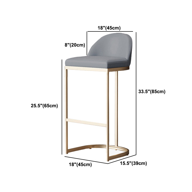Glam Metal Bar Table Set 1/2/5 Pieces Rectangle Bar Table with High Stools