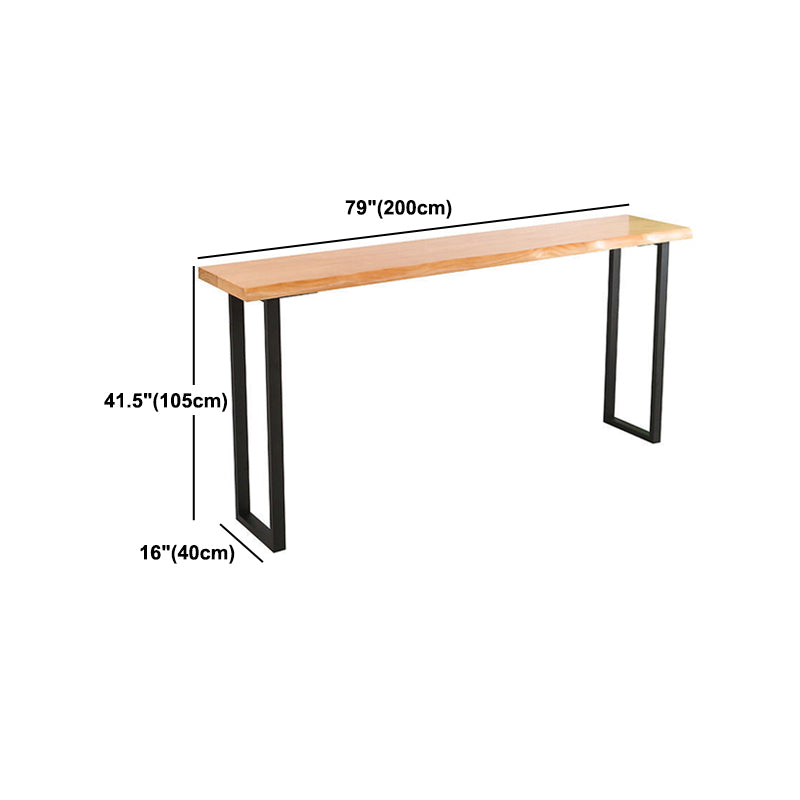 Modern 1/2/5 Pieces Wood Bar Table Set Rectangle Bar Table with High Stools for Kitchen