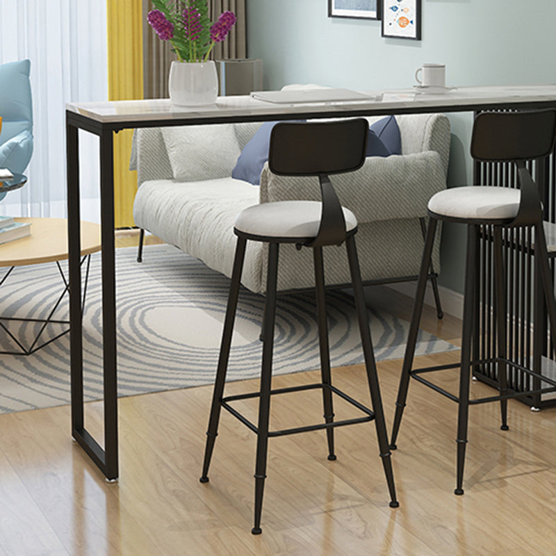 Modern Stone White Counter Set 1/2/3 Pieces Rectangle Storage Table and Stool Set