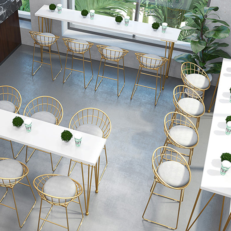 Glam 1/5/9 Pieces Counter Height Set Rectangle White Legs Indoor Pub Dining Set