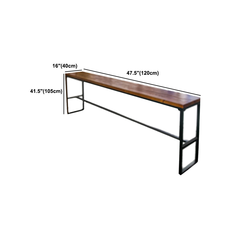 Modern Style Bar Table Set 1/7 Pieces Rectangle Wood Counter Table with Stools