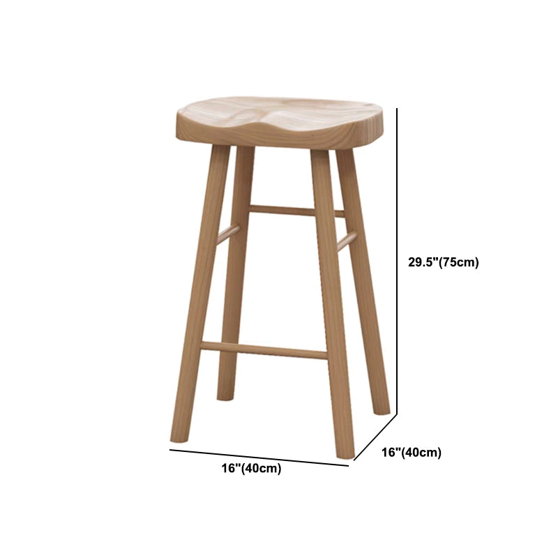 Luxurious Rectangle Pub Table Set 1/5/9 Pieces Wooden Counter Table with Backless Stools