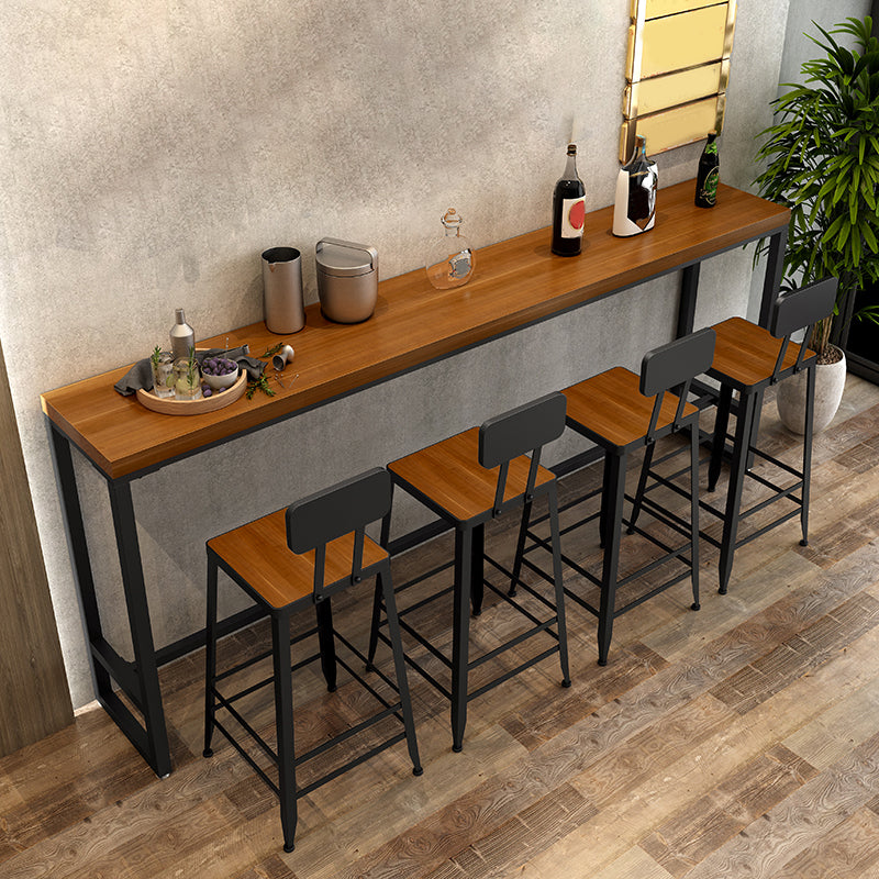 Modern Style 1/5/9 Pieces Bar Table Set Rectangle Pine Wood Counter Table for Cafe