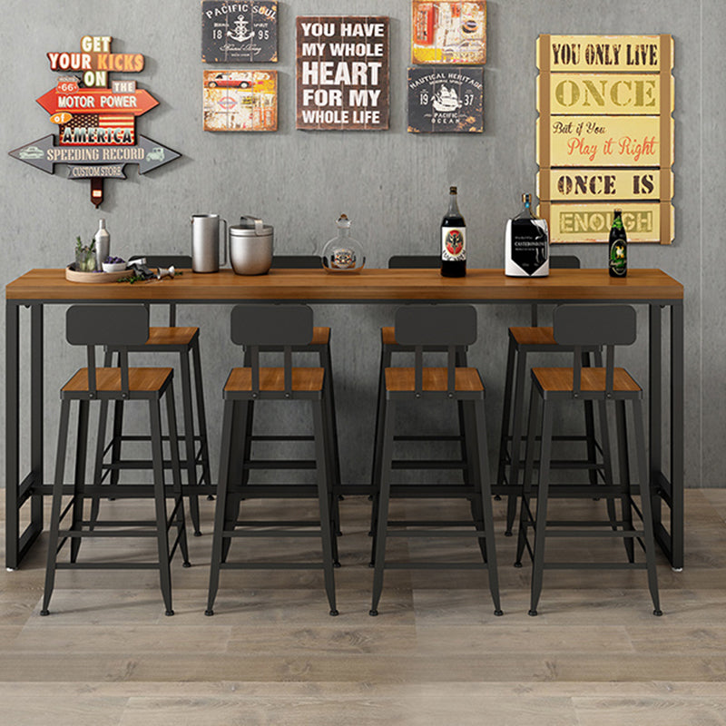 Modern Style 1/5/9 Pieces Bar Table Set Rectangle Pine Wood Counter Table for Cafe