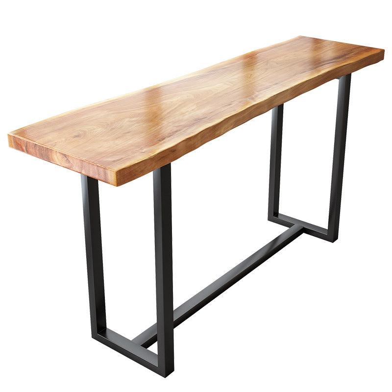 Industrial Rectangle Pub Table Set 1/4/7 Pieces Wooden Counter Table with Backless Stools