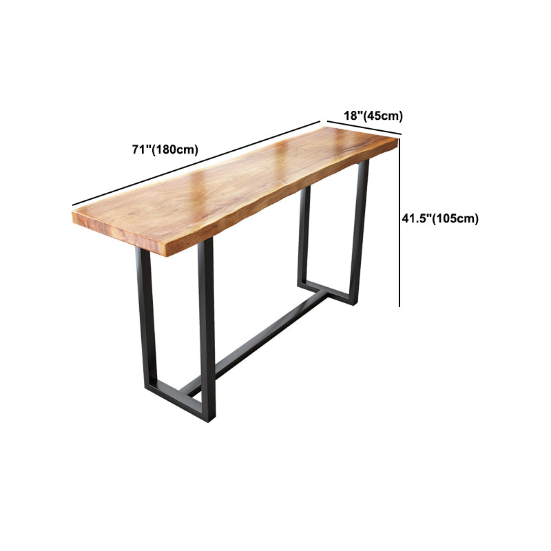 Industrial Rectangle Pub Table Set 1/4/7 Pieces Wooden Counter Table with Backless Stools