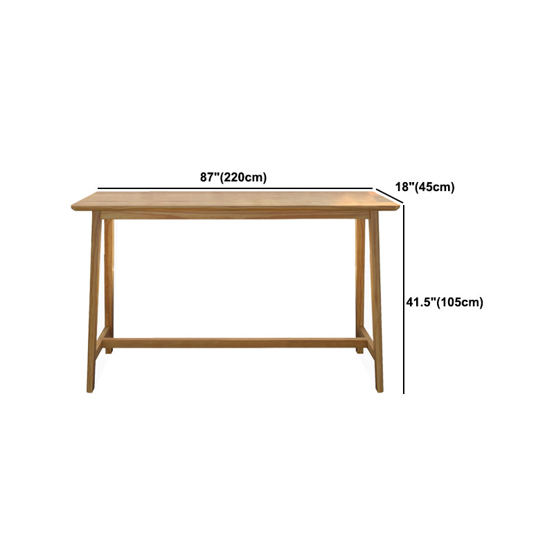 Modern Rectangle Pub Table Set 1/2/4 Pieces Wooden Counter Table with Backless Stools