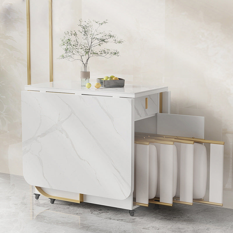 Modern Style Foldable Table Set 1/2/3/7 Pieces Dining Set for Home