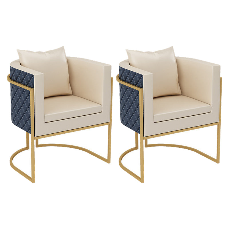 Glam Style Stone Dining Set Round 1/2/3/5 Pieces Dining Set for Home Use