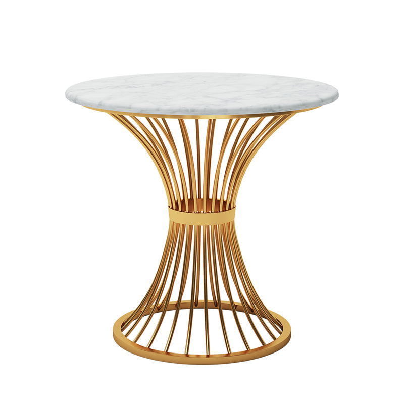 Glam Sintered Stone Dining Set Round 1/2/3/4/5 Pieces Dining Set for Home Use