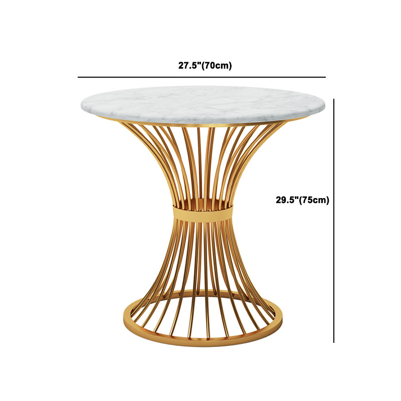 Glam Sintered Stone Dining Set Round 1/2/3/4/5 Pieces Dining Set for Home Use