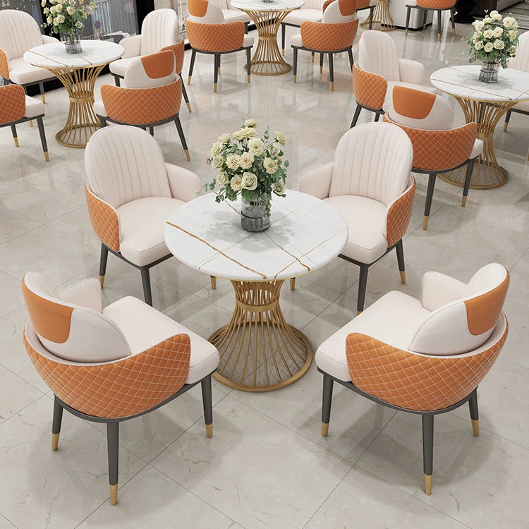 Glam Style Sintered Stone Dining Set 1/2/3/4/5 Pieces Dining Set for Home Use