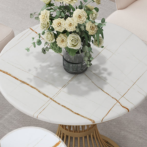 Glam Style Sintered Stone Dining Set 1/2/3/4/5 Pieces Dining Set for Home Use