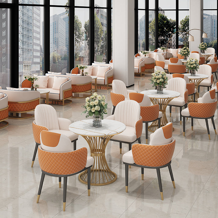 Glam Style Sintered Stone Dining Set 1/2/3/4/5 Pieces Dining Set for Home Use