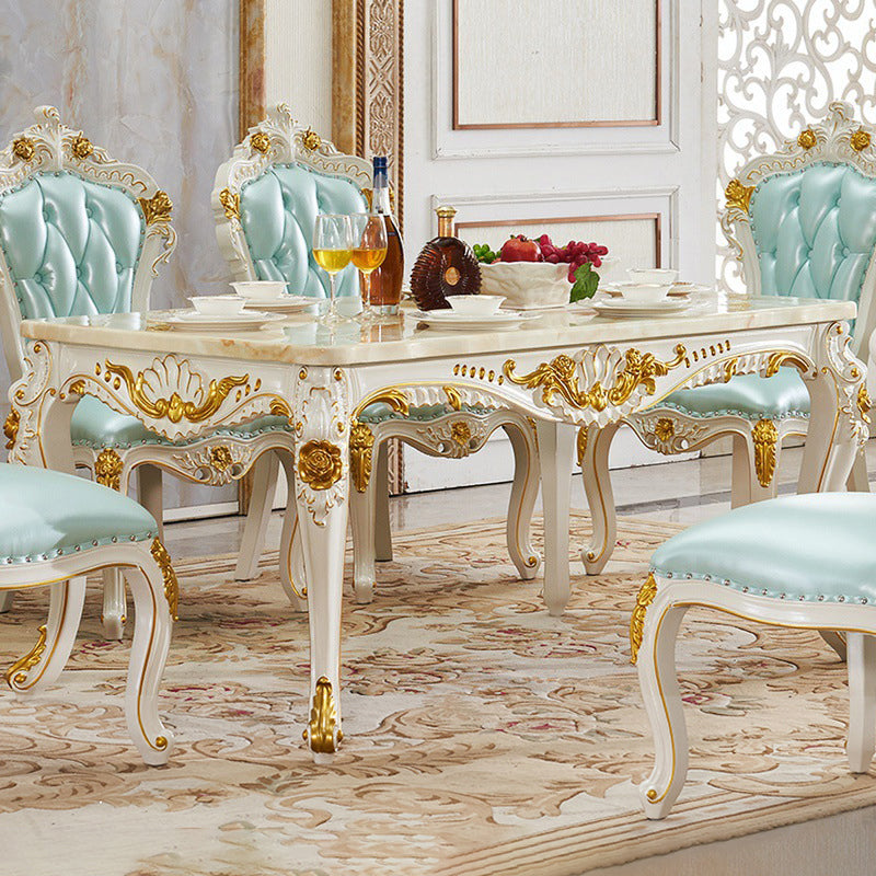 Victoria Style Rectangle Table Set 1/2/3/7 Pieces Dining Set for Home