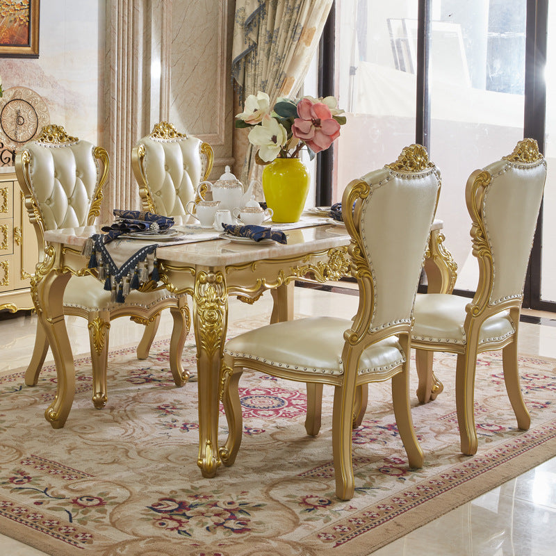 Victoria Rectangle Table Set 1/2/5/7 Pieces Dining Set for Home Use