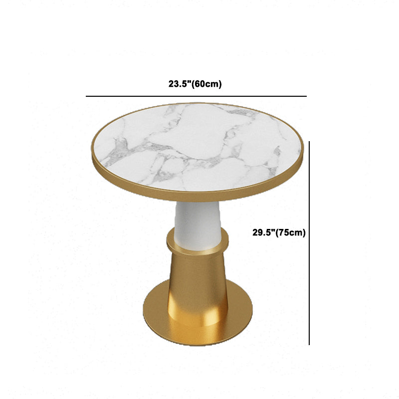 Modern Faux Marble Dining Set Round 1/5 Pieces Dining Set for Home Use