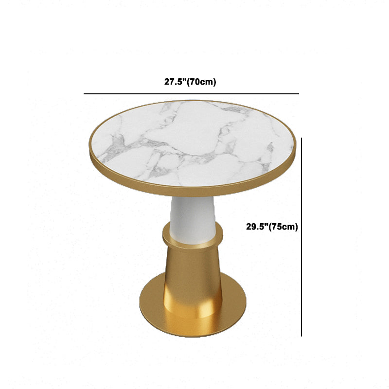 Modern Faux Marble Dining Set Round 1/5 Pieces Dining Set for Home Use